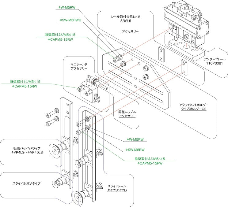 チャック用アタッチメント ｜ホルダー作成例 A6タイプ｜製品サイト